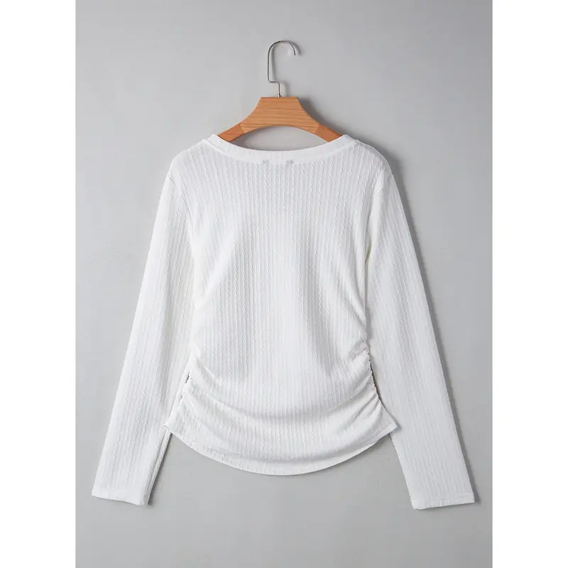 Women's Casual V-Neck Long-Sleeve Top