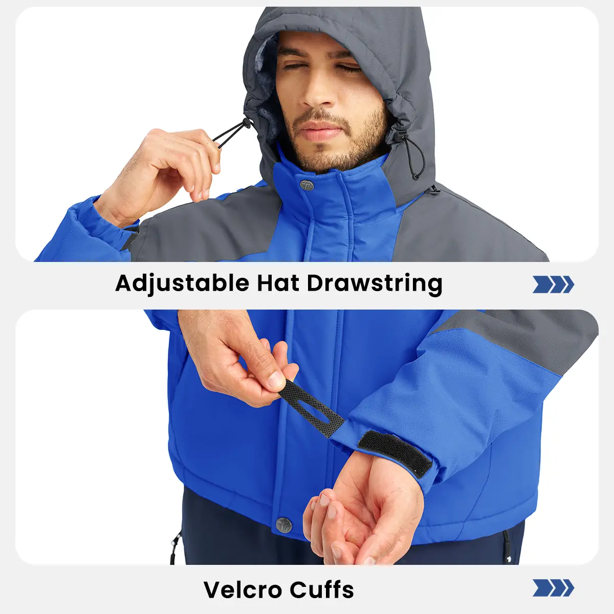Men's Waterproof Insulated Ski Snow Jacket Big & Tall Sizes