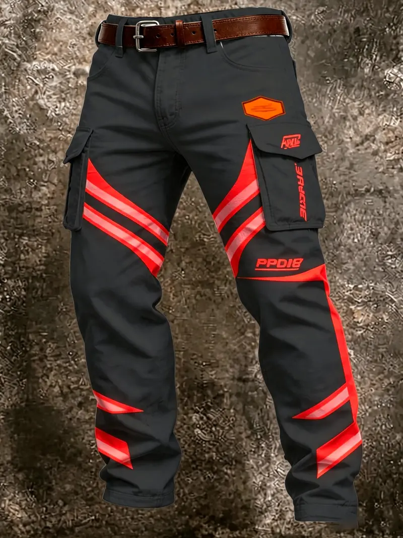 Men's Autumn/Winter Casual Trousers (with Buttons and Pockets)