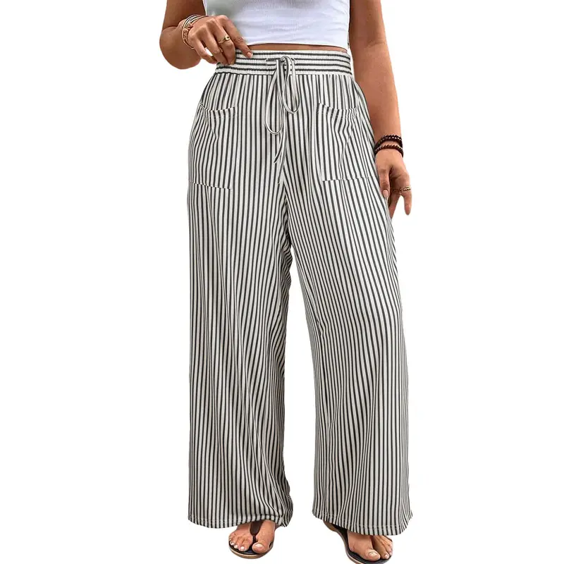 Women's Plus-Size Wide-Leg Trousers