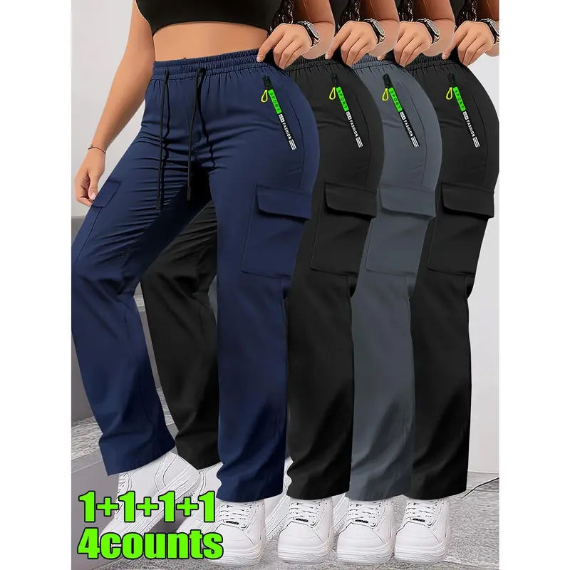 Women's High-Waisted Straight-Leg Athletic Pants