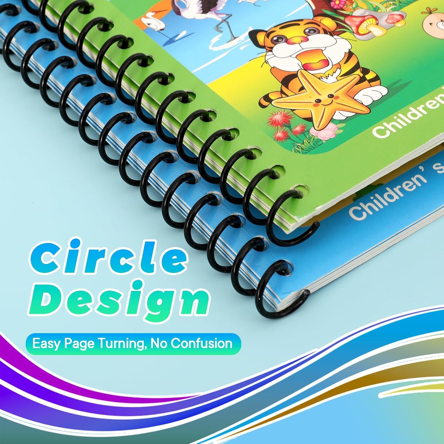 4 Pack Reusable Water Coloring Book for Toddlers