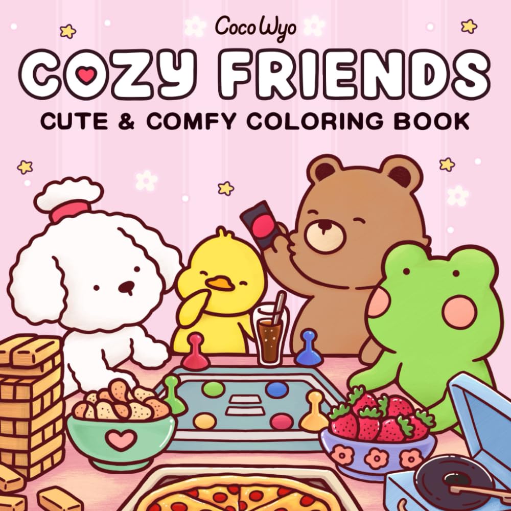 Cozy Friends: Coloring Book for Adults and Teens