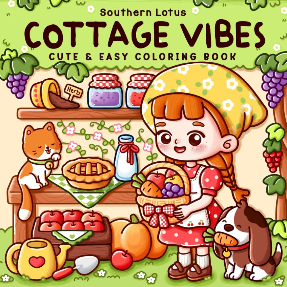 Cottage Vibes: Coloring Book for Adults and Teens
