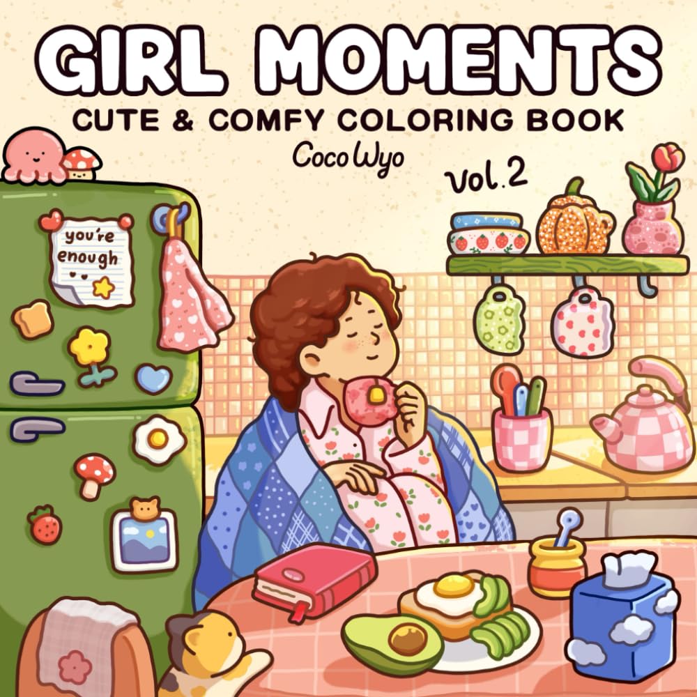 Girl Moments: Vol. 2 Coloring Book for Adults and Teens