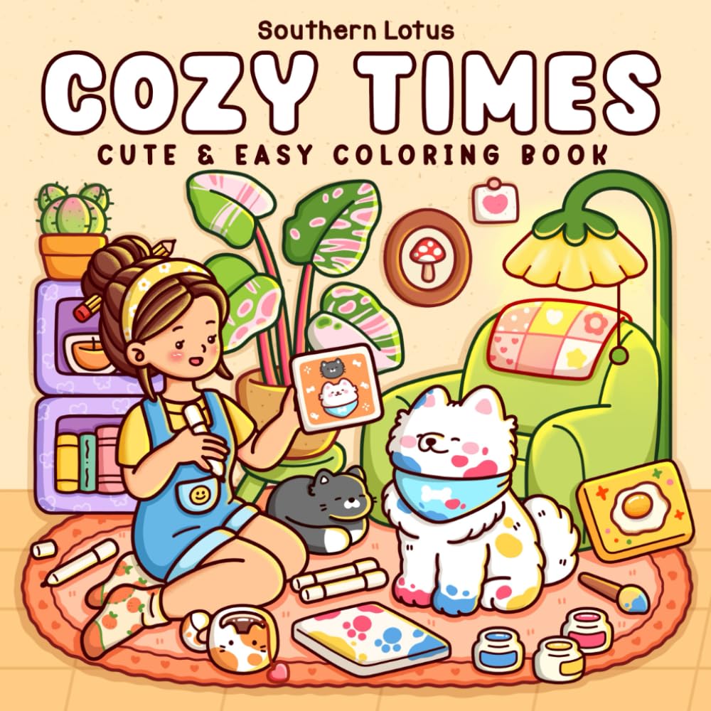 Cozy Times: Coloring Book for Adults and Teens