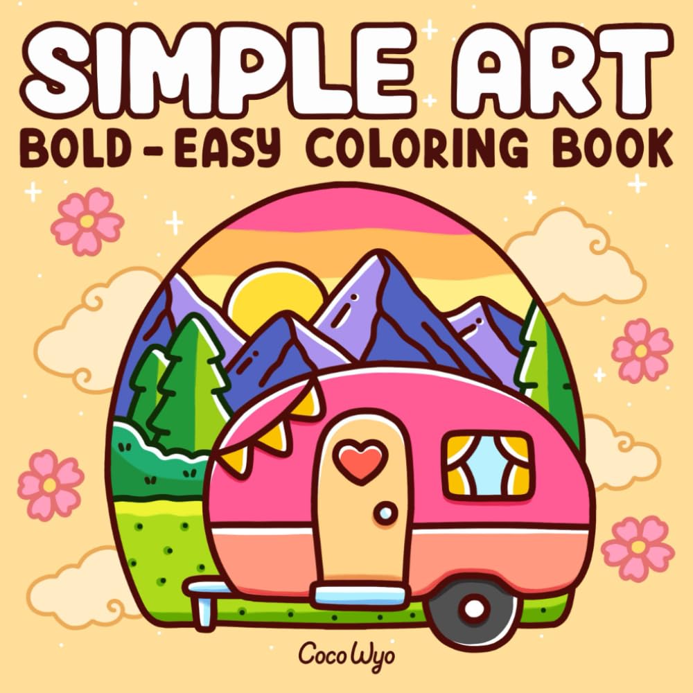 Simple Art: Coloring Book for Adults and Teens