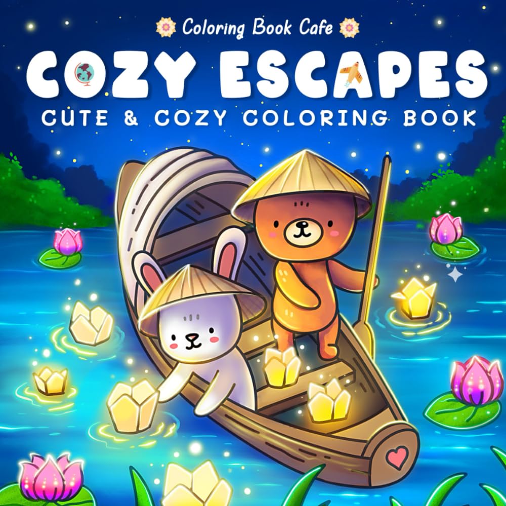 Cozy Escapes: Coloring Book for Adults and Teens