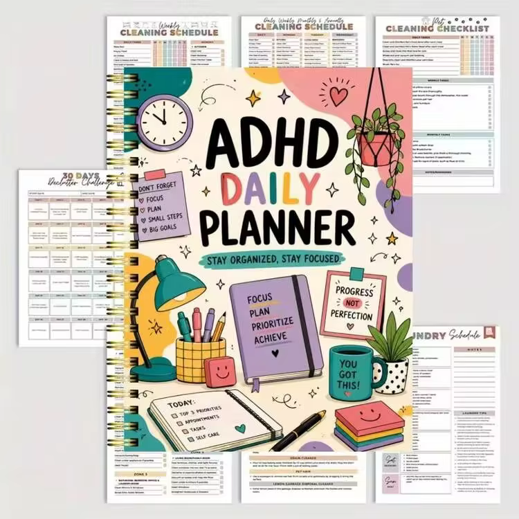 Ultimate Focus & Productivity Planner Pad | Neurodiversity-Friendly Organizer