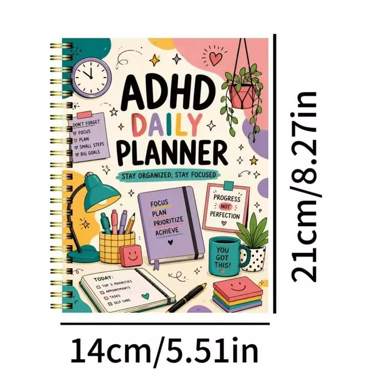 Ultimate Focus & Productivity Planner Pad | Neurodiversity-Friendly Organizer