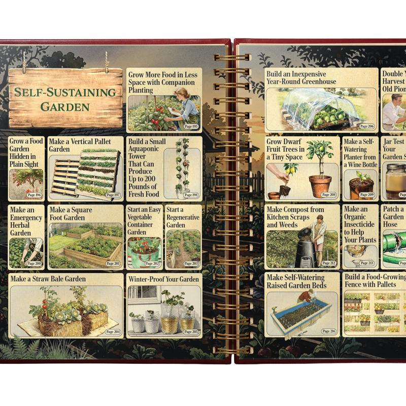 Ultimate Self-Reliance & Survival Guide | 200 Life-Saving Skills (Spiral-Bound Hardcover)
