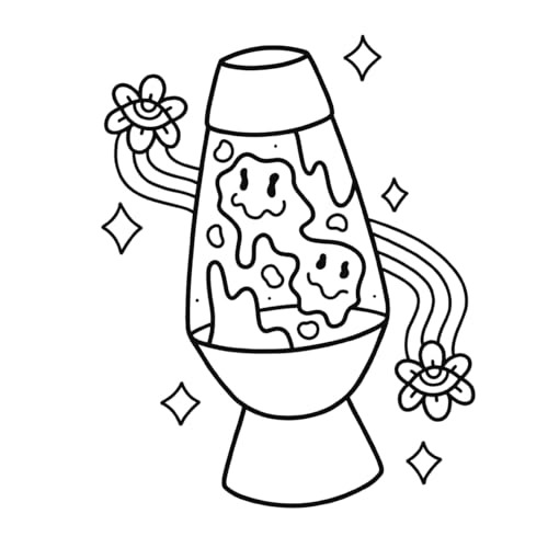 Trippy & Groovy: Coloring Book for Adults Featuring Mushrooms, Aliens, Magic Worlds and Illusions for Relaxation