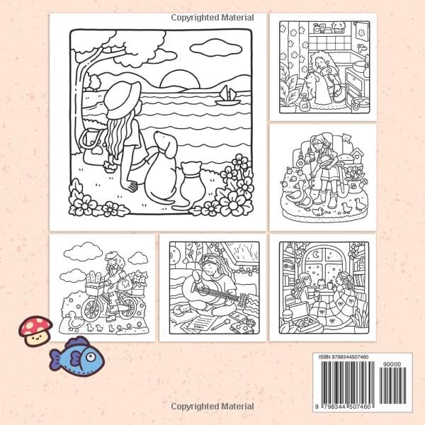 Girl Moments: Coloring Book for Adults and Teens