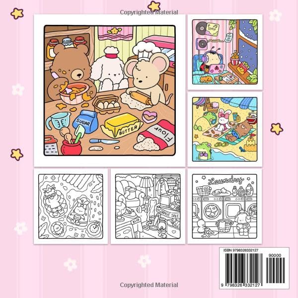 Cozy Friends: Coloring Book for Adults and Teens