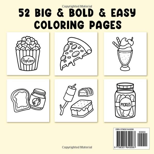 Food Drink & Sweets: Coloring Book for Adults and Kids