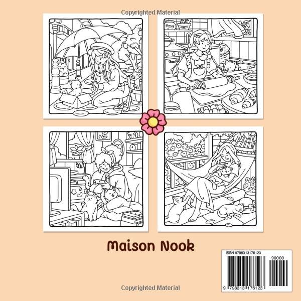 Cat & Chill: Cute & Easy Coloring Book for Adults and Teens