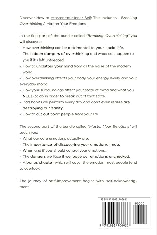 Control Your Mind and Master Your Feelings