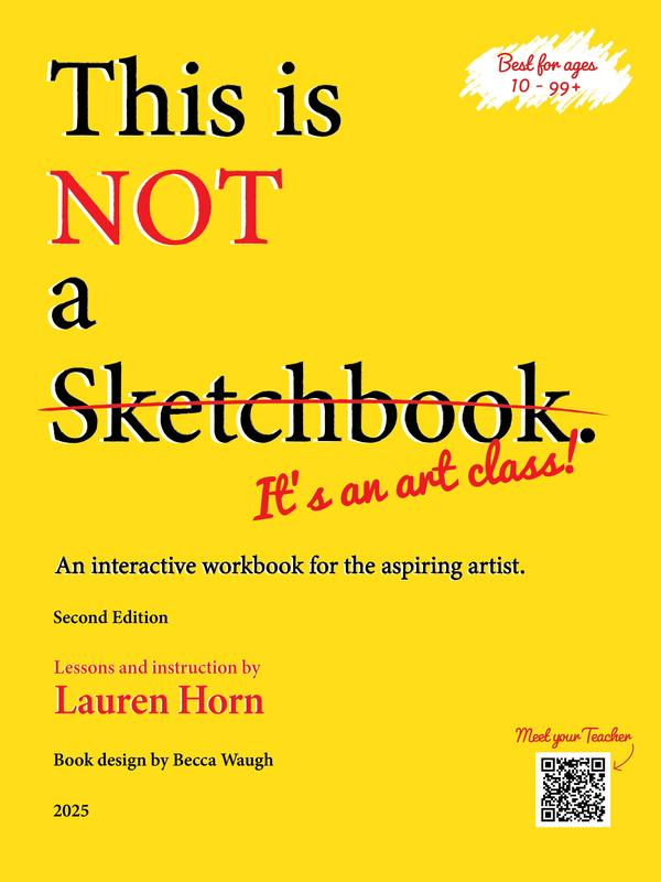 Interactive Art Class Workbook & Sketchbook | Video Lessons Included (Hardcover)