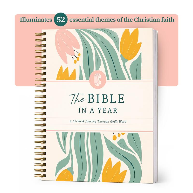 52-Week Spiritual Growth Study Guide | Spiral-Bound Interactive Devotional Journal