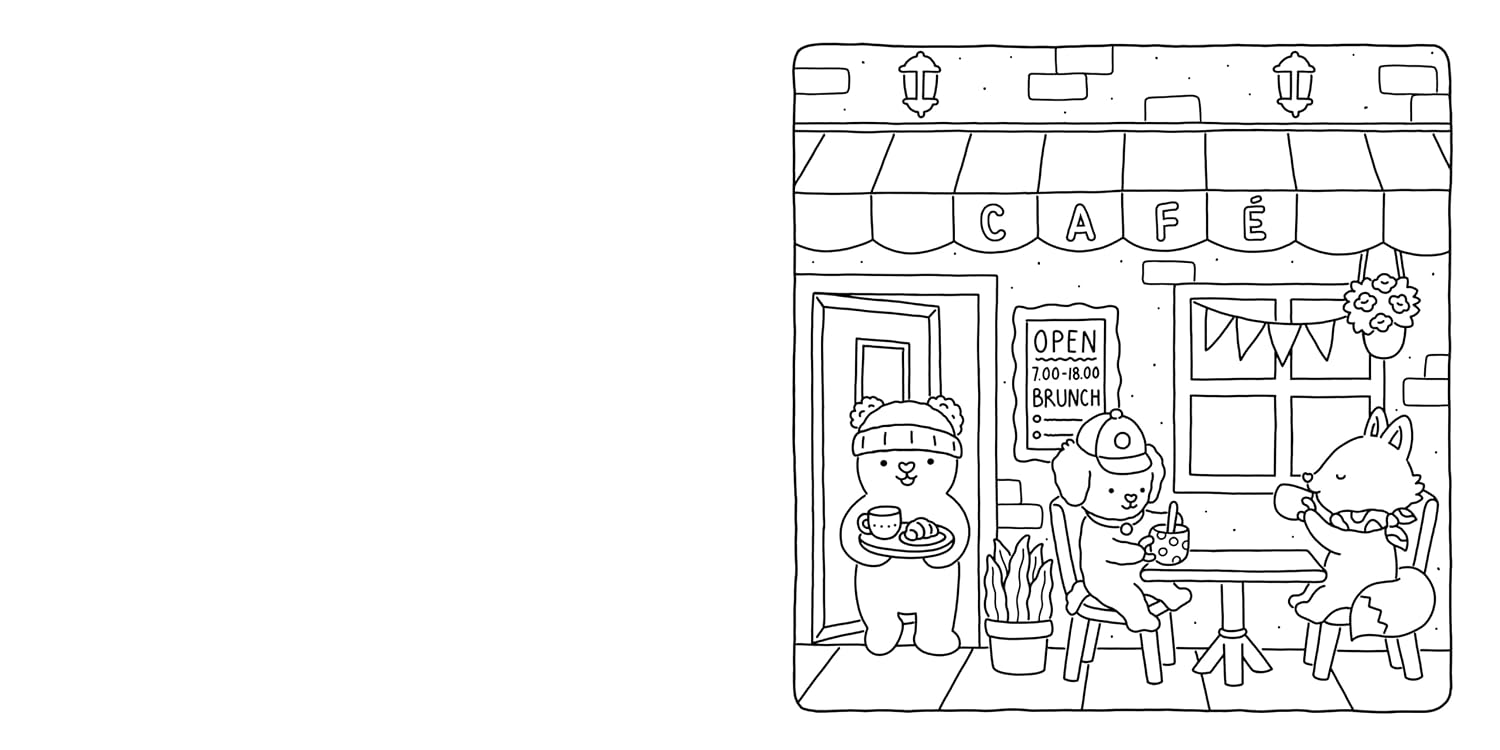 Fuzzy Hygge: Cute and Cozy Coloring Book for Adults & Teens
