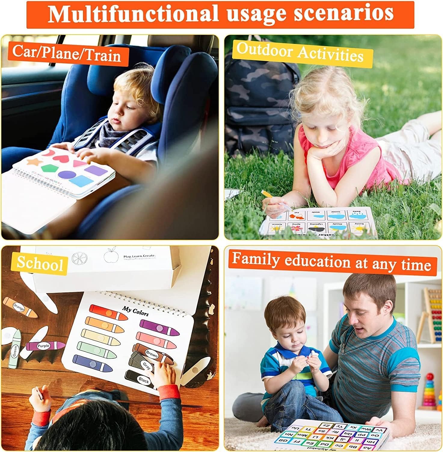 Montessori Busy Book 30 Themes for Kids
