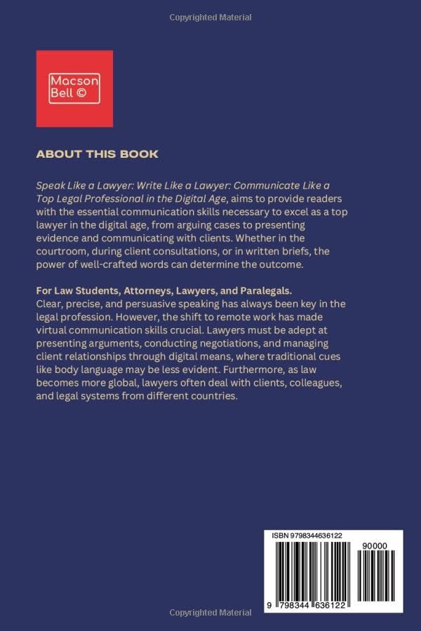Speak Like a Lawyer: Write Like a Lawyer | Special Edition by IDM LAW