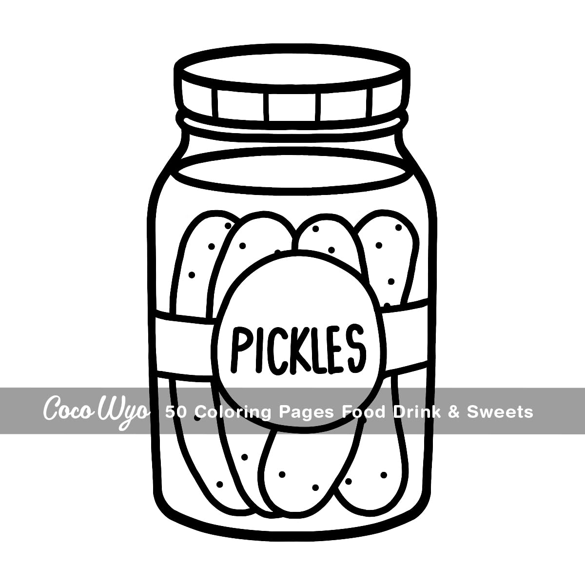 Food Drink & Sweets: Coloring Book for Adults and Kids