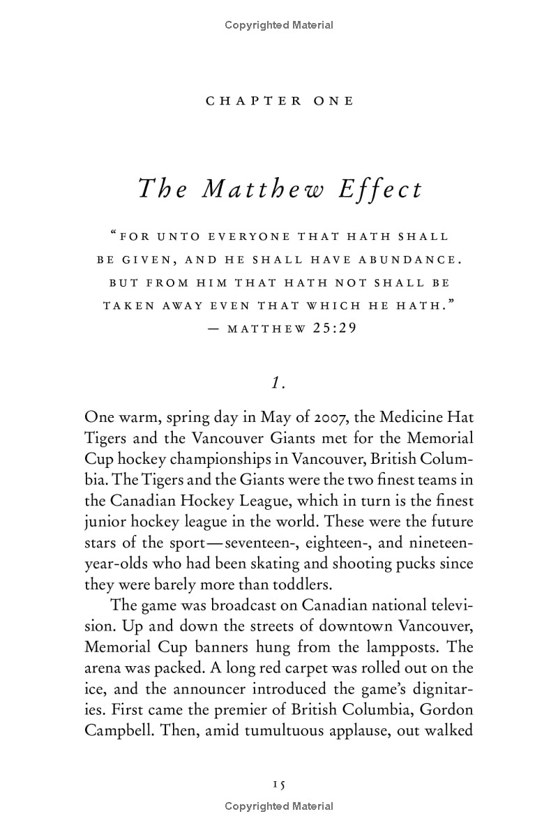 Outliers The Story of Success