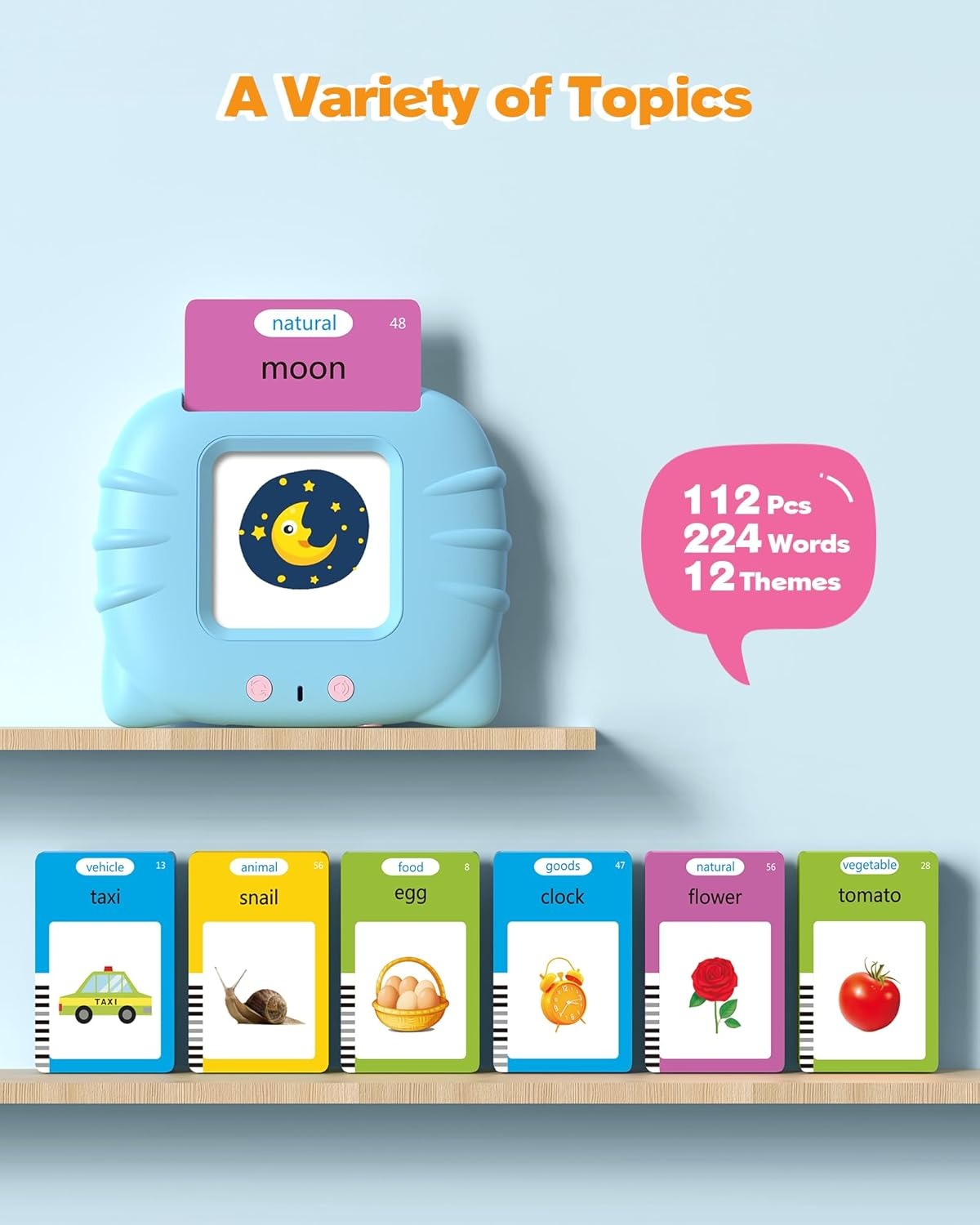 Toddler Talking Flash Cards for Kids with 224 Sight Words