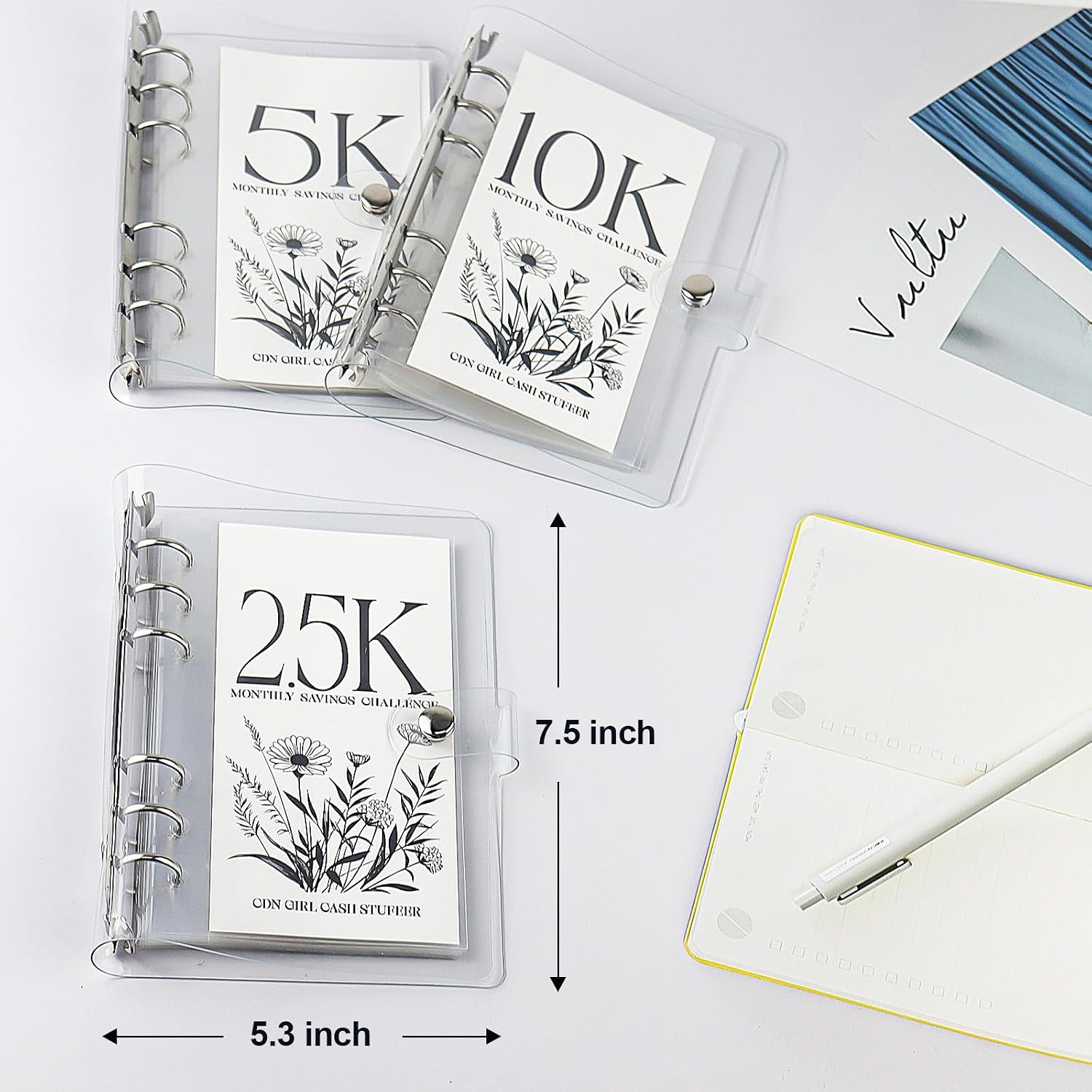 A6 12 Month Money Saving Challenge Binder