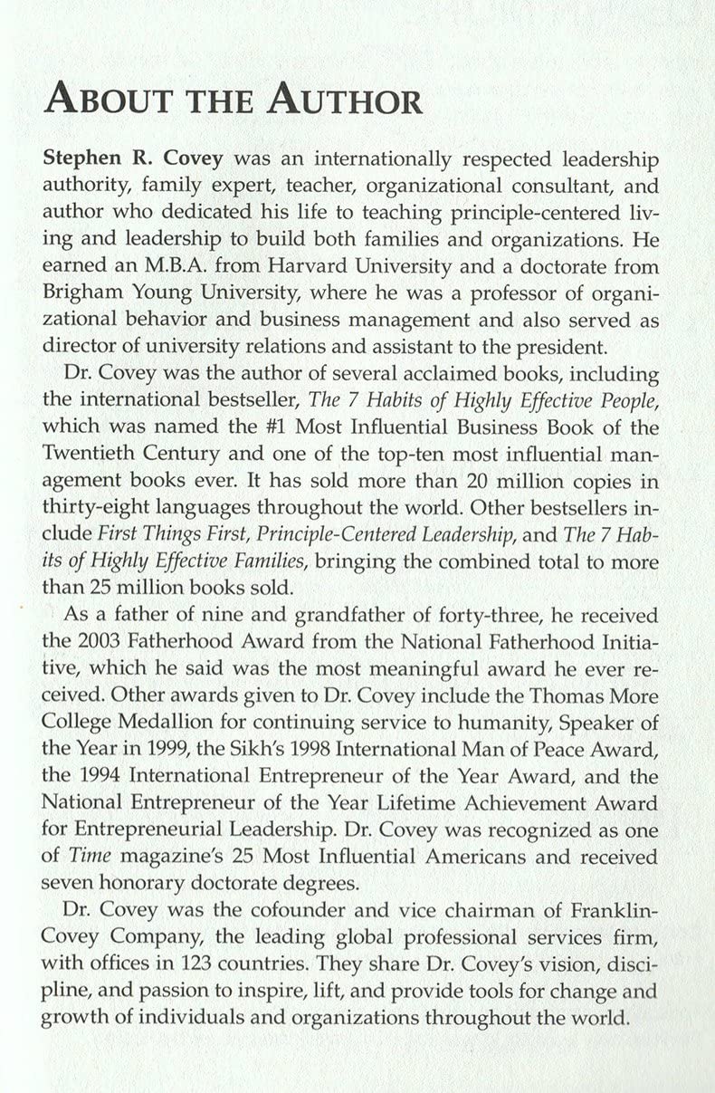 The 7 Habits of Highly Effective People (25th Anniversary Edition) | By Stephen R. Covey