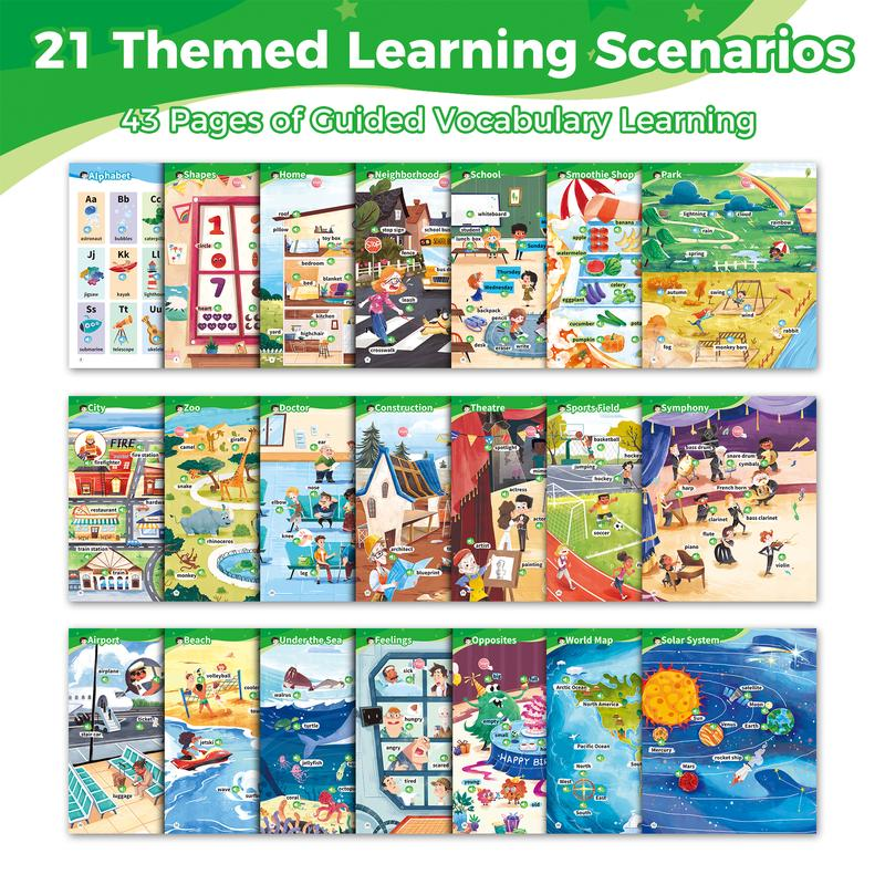 Interactive Learning Sound Book for Kids Ages 3-8 | 500 Core English Words | Touch & Learn Educational Toy