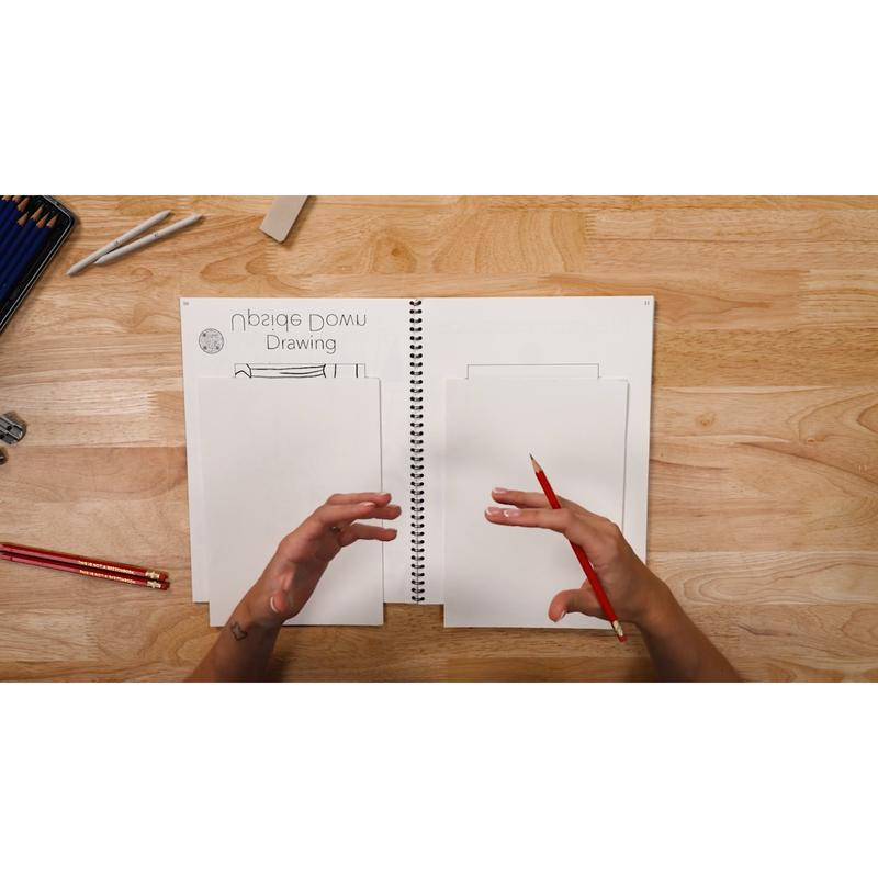 Interactive Art Class Workbook & Sketchbook | Video Lessons Included (Hardcover)