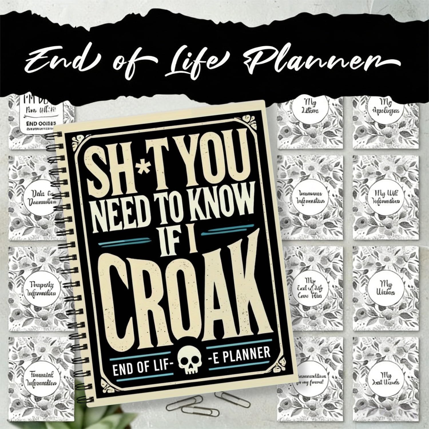 Gothic End-of-Life Planner & Legacy Organizer | Final Wishes Workbook (A5 Size)