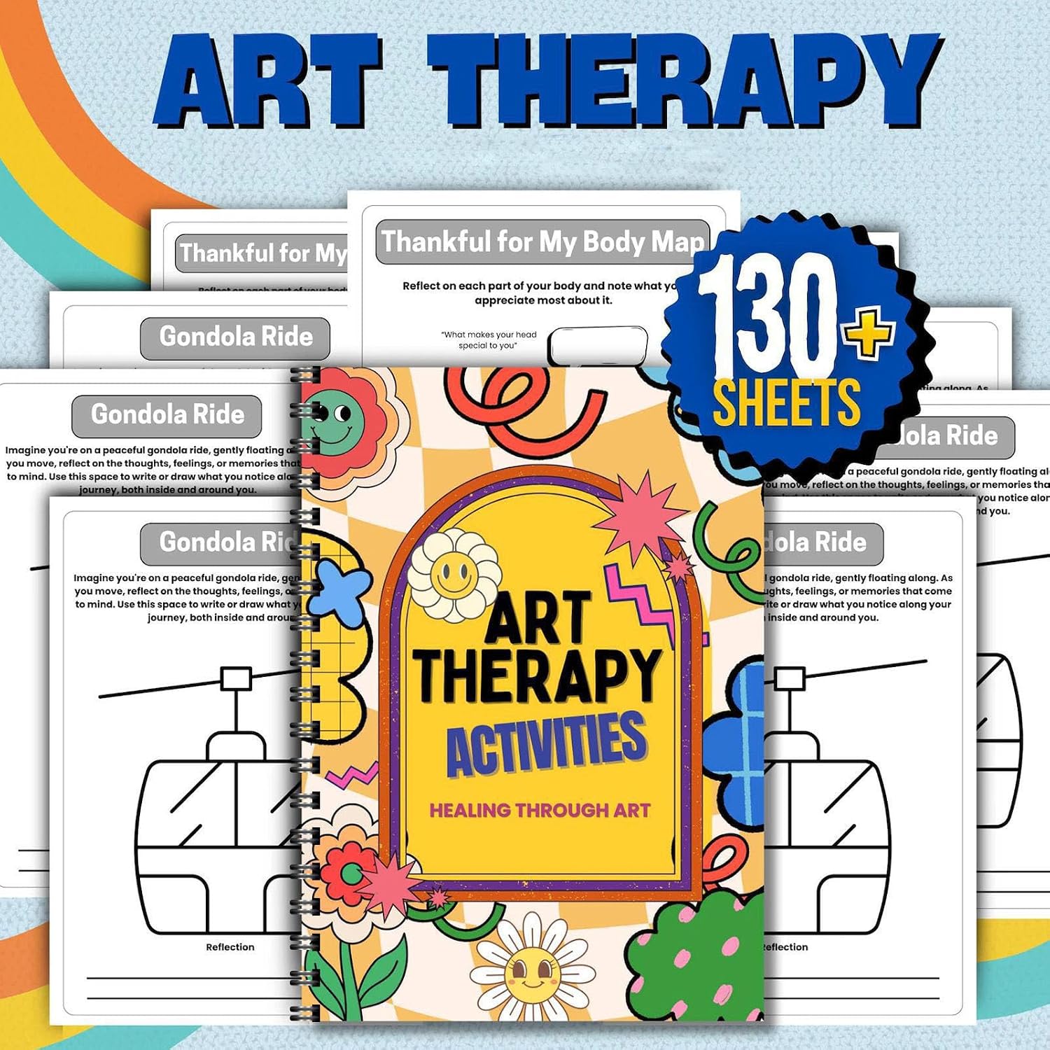 Premium Art Therapy Workbook & Guided Emotion Journal (Hardcover)