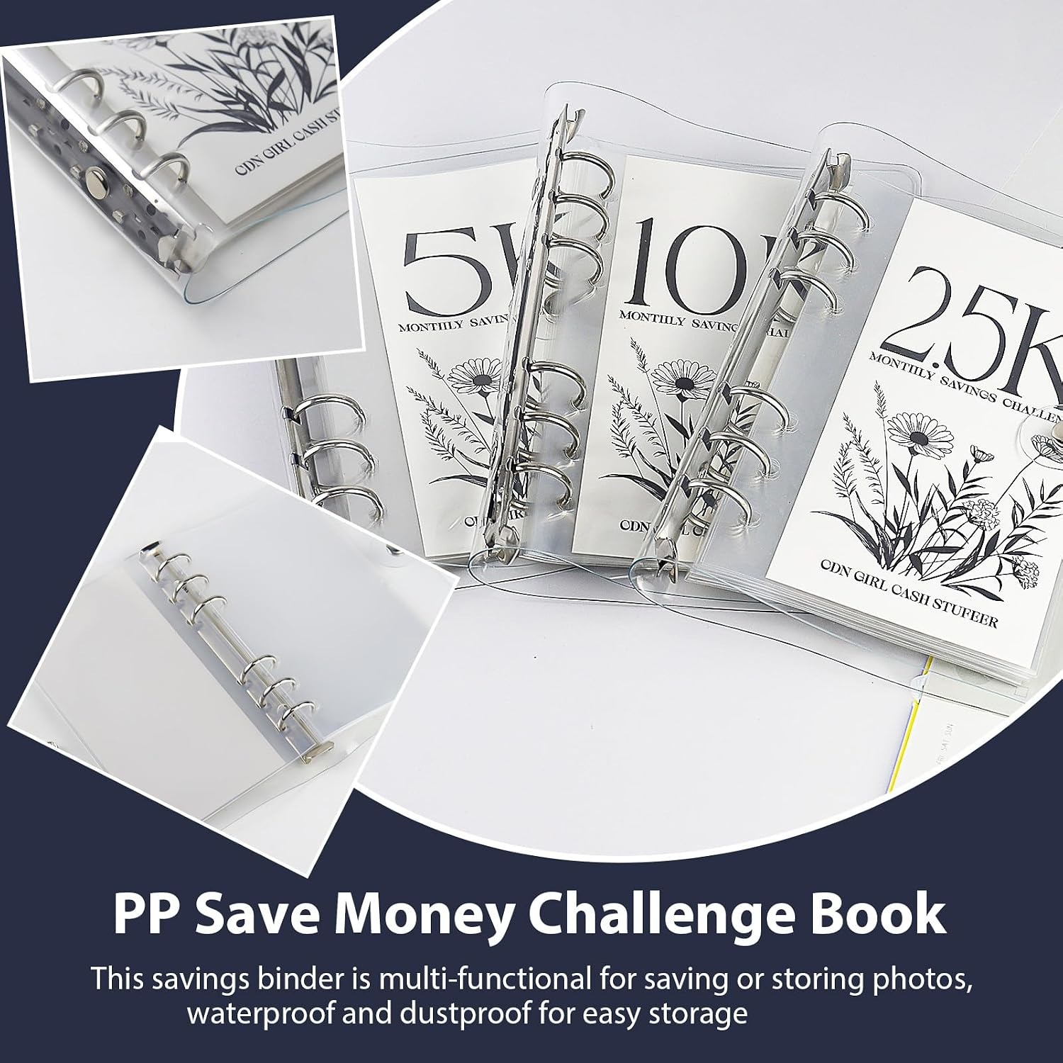 A6 12 Month Money Saving Challenge Binder