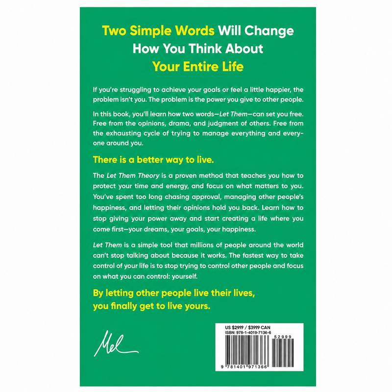 Mel Robbins The Let Them Theory Book: A Life-Changing Tool That Millions of People Can't Stop Talking About