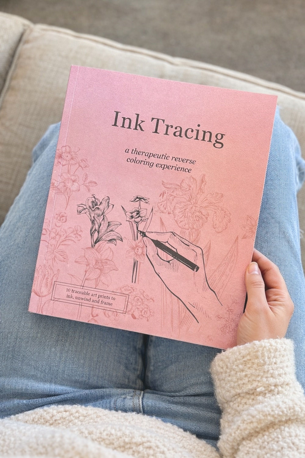 Meditative Line Art Tracing Book | Mindful Ink Drawing on Premium Paper