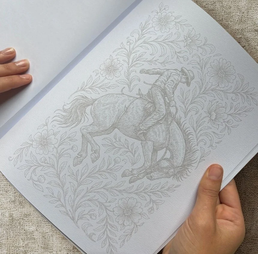 Meditative Line Art Tracing Book | Mindful Ink Drawing on Premium Paper