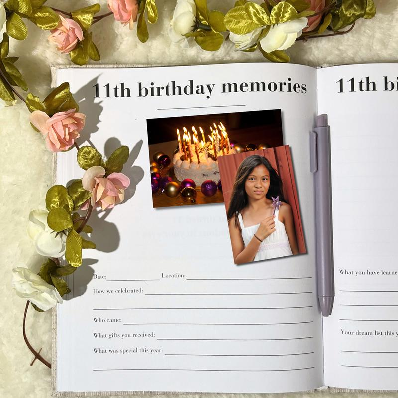 Aesthetic Linen Birthday Keepsake Journal | Letters to My Child Memory Book | Heirloom Baby Memory Book & Meaningful Baby Shower Gift