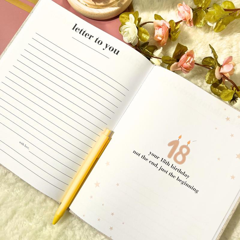 Aesthetic Linen Birthday Keepsake Journal | Letters to My Child Memory Book | Heirloom Baby Memory Book & Meaningful Baby Shower Gift
