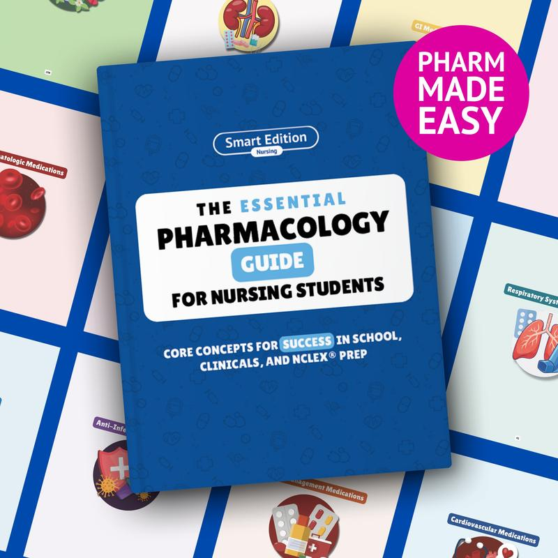 Nursing Pharmacology Study Guide | NCLEX Prep & Clinical Drug Reference (Full Color)