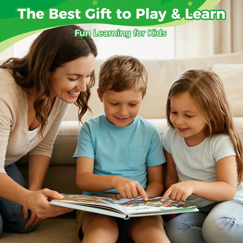 Interactive Learning Sound Book for Kids Ages 3-8 | 500 Core English Words | Touch & Learn Educational Toy