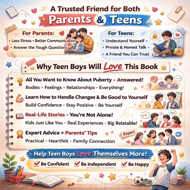 Essential Puberty & Growing Up Guide Set | Wellness & Emotional Support Books for Teens