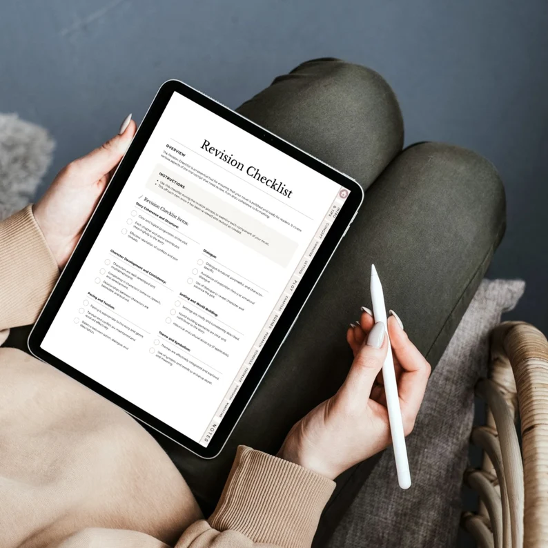 Ultimate Digital Novel Planner & Workbook | Editable Author's Guide & Story Tracker