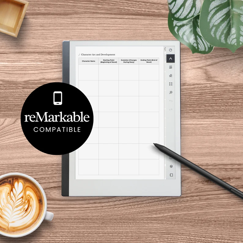 Ultimate Digital Novel Planner & Workbook | Editable Author's Guide & Story Tracker