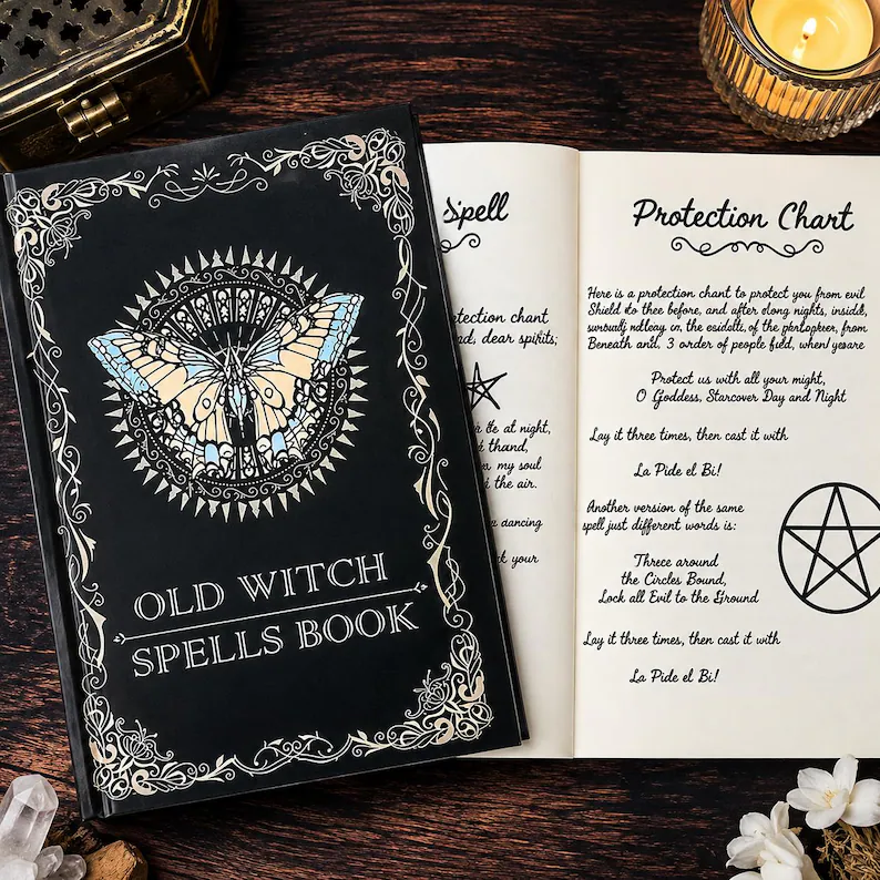 Vintage Spell Book & Guided Grimoire | Beginner's Magic & Ritual Journal