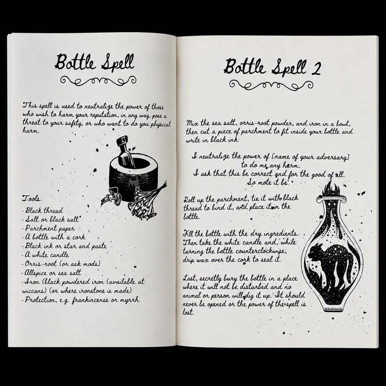 Vintage Spell Book & Guided Grimoire | Beginner's Magic & Ritual Journal