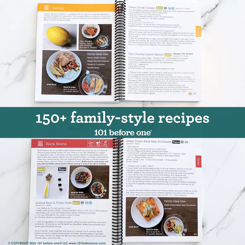 Ultimate Baby-Led Weaning Cookbook & Guide | 150+ Recipes & Food Tracker Magnet