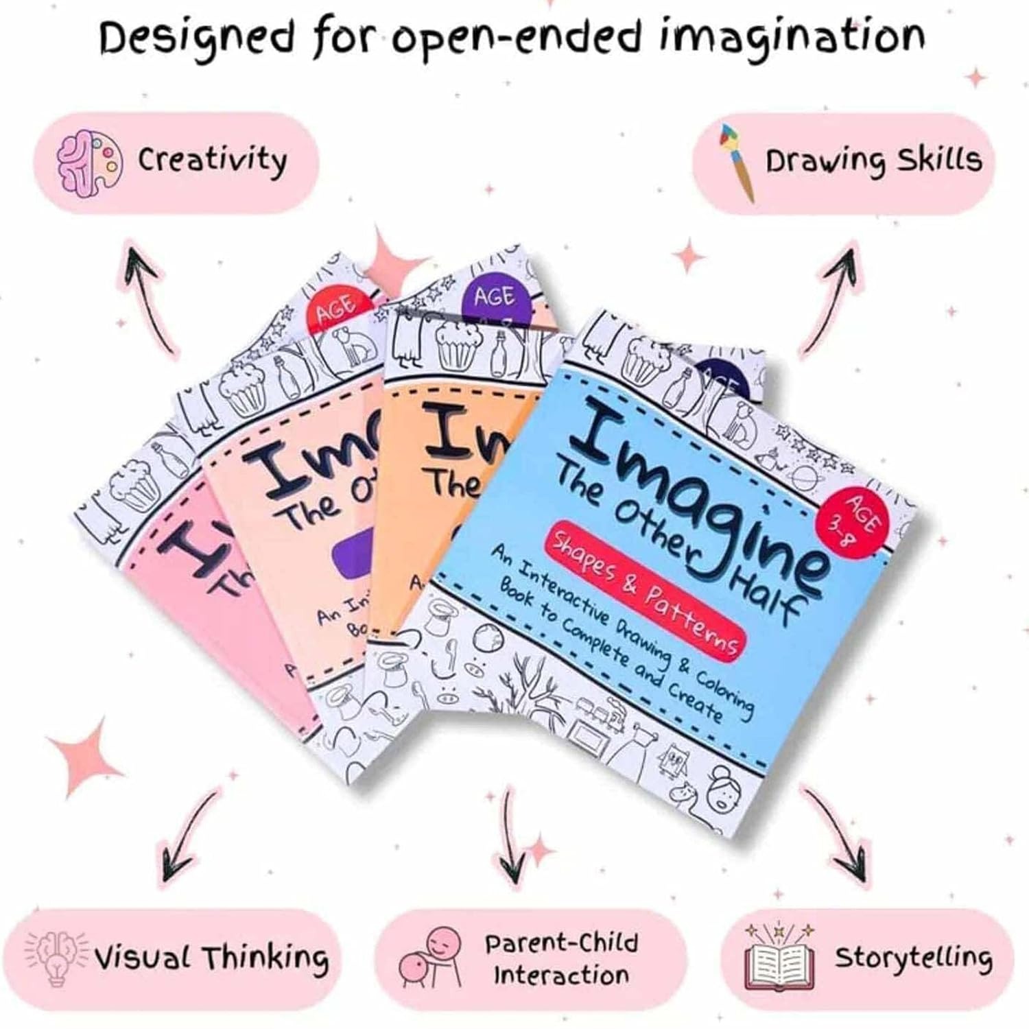 Imagine The Other Half: An Interactive Drawing & Coloring Book